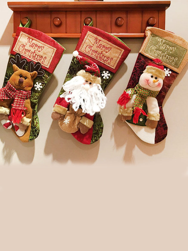 <tc>Božična dekoracija: nogavice FARGY rdeče (3 kosi v kompletu)</tc>
