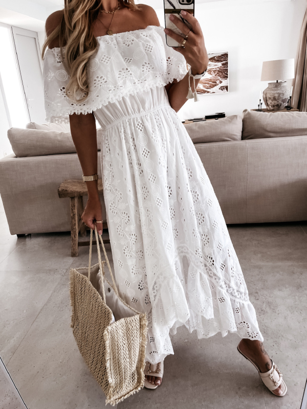 SUMMER DRESS BIOLI white