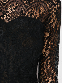 ELEGANTNA ČIPKASTA OBLEKA PRANAVI črna