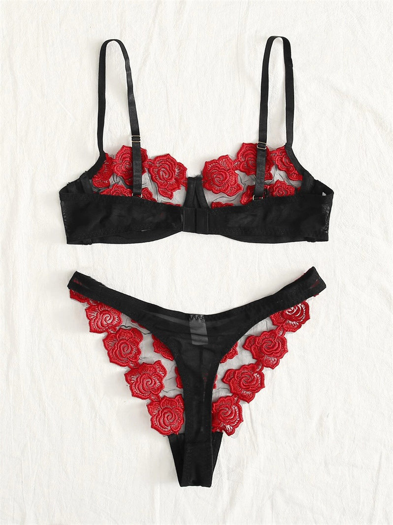 <tc>
                  
                    
                  
                    Komplet spodnjega perila Clemency črno-rdeč</tc>