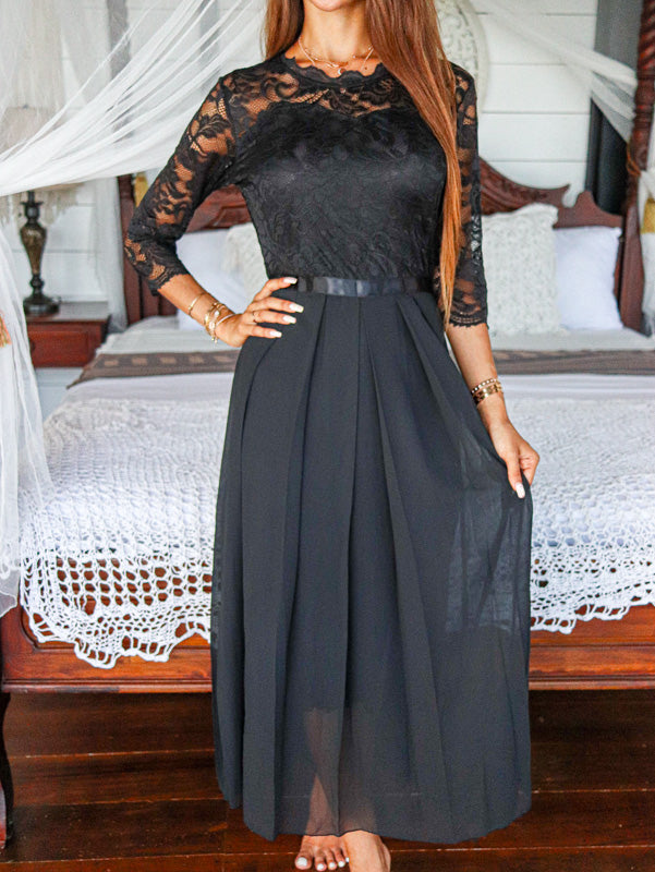 <tc>Elegantna obleka Netty črna</tc>