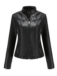 LEATHER IMITATION JACKET MARCENA black