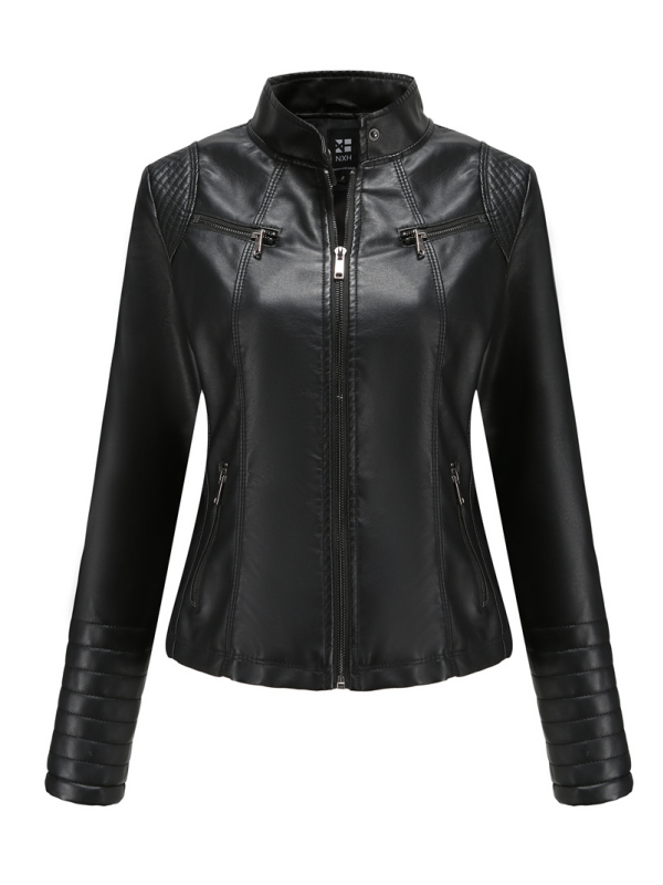 LEATHER IMITATION JACKET MARCENA black