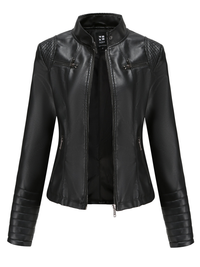 LEATHER IMITATION JACKET MARCENA black