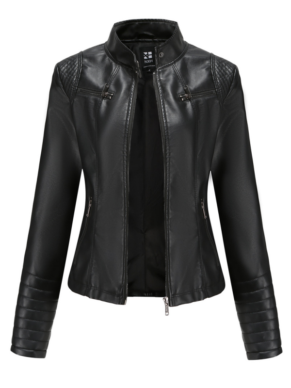 LEATHER IMITATION JACKET MARCENA black