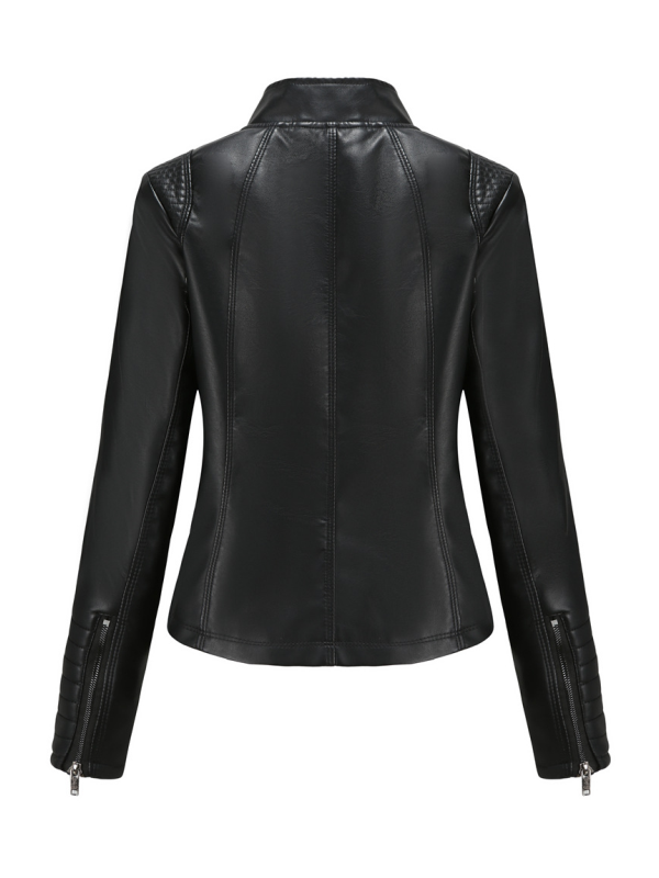 LEATHER IMITATION JACKET MARCENA black