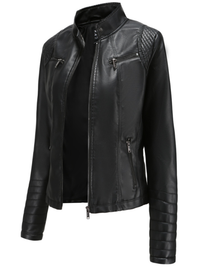 LEATHER IMITATION JACKET MARCENA black