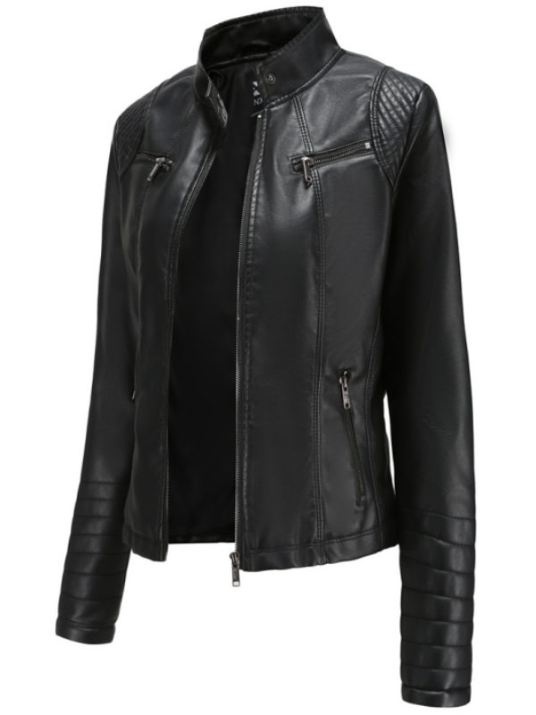 LEATHER IMITATION JACKET MARCENA black