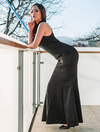 MERMAID EVENING DRESS NOREDA black