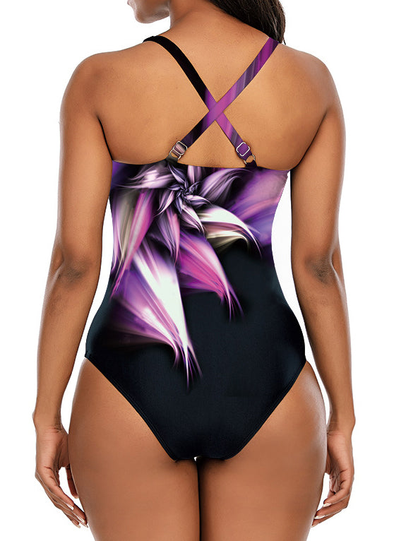 MONOKINI MARITIZA črna in vijolična