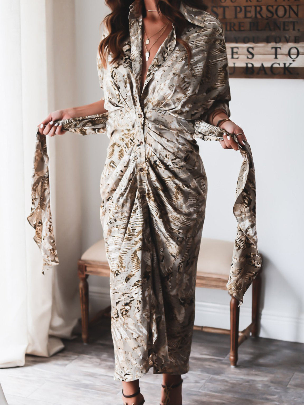ELEGANTNA OBLEKA GABBI siva
