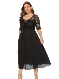 <tc>ELEGANTNA PLUS SIZE OBLEKA NEUS črna</tc>