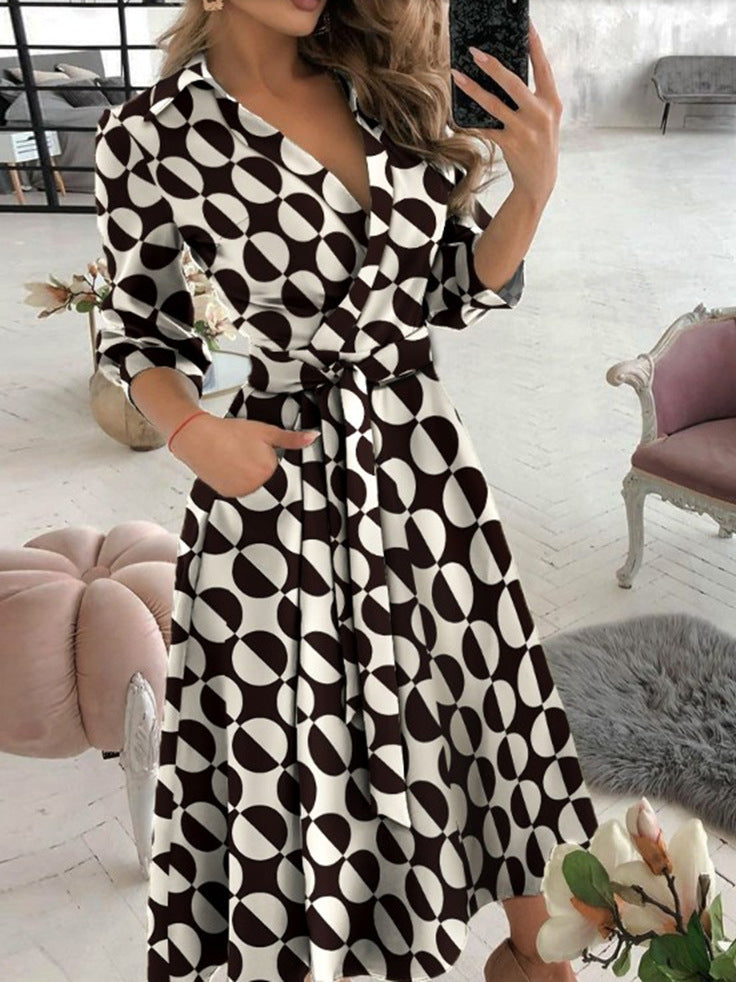 ELEGANT DRESS CERELIA black and white