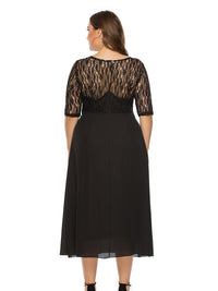<tc>ELEGANTNA PLUS SIZE OBLEKA NEUS črna</tc>