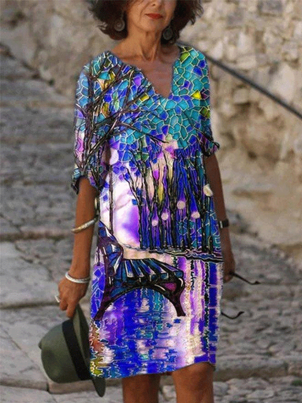 ELEGANTNA OBLEKA MARGERETTA modra