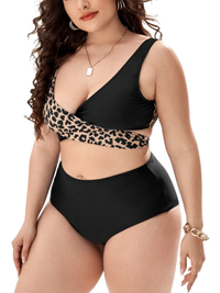 <tc>BIKINI VIOLETTA črn in leopard</tc>