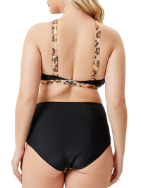 <tc>PLUS SIZE BIKINI JYLINA črn in leopard</tc>
