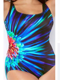 PLUS SIZE MONOKINI LORINI blue