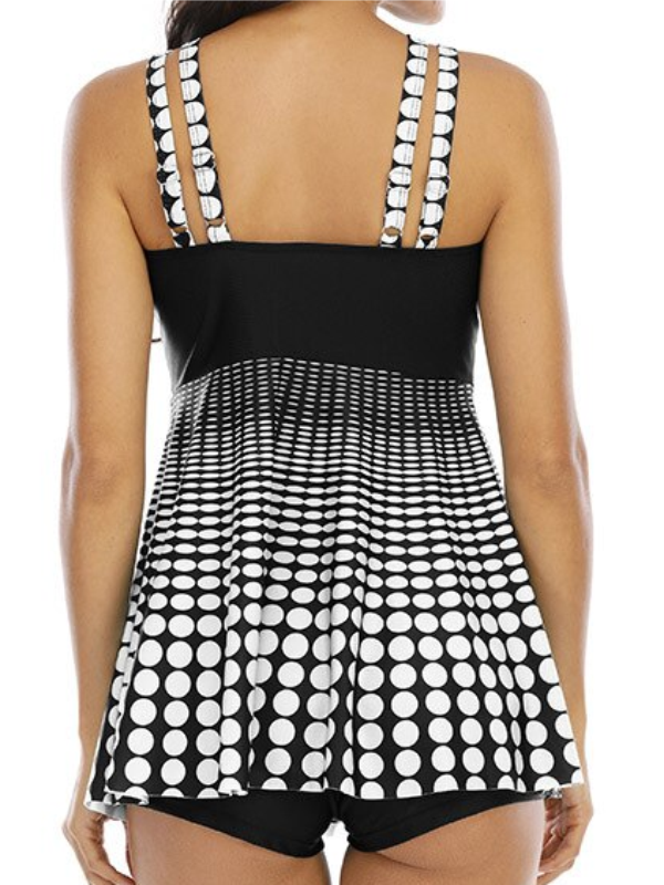 TANKINI KALADI beli in črni