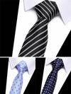 <tc>3x kravata Chess: temno modra, svetlo modra, črna</tc>
