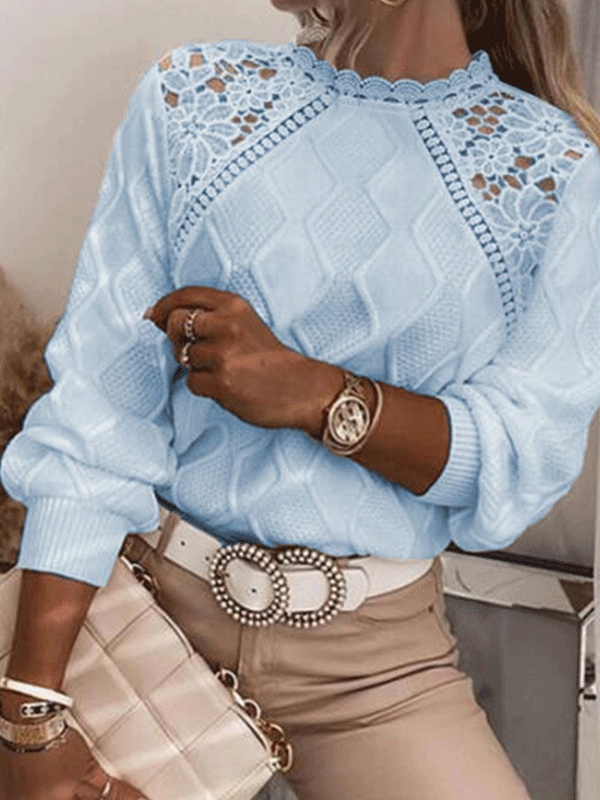 Elegant pullover ISHARA blue
