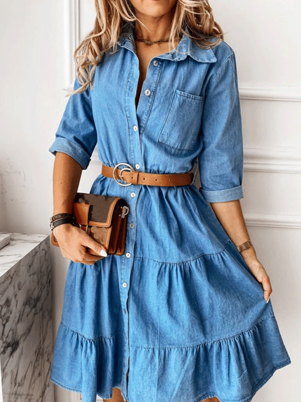 ELEGANT DRESS TERCIA blue