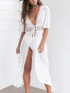 SUMMER DRESS ROOS white