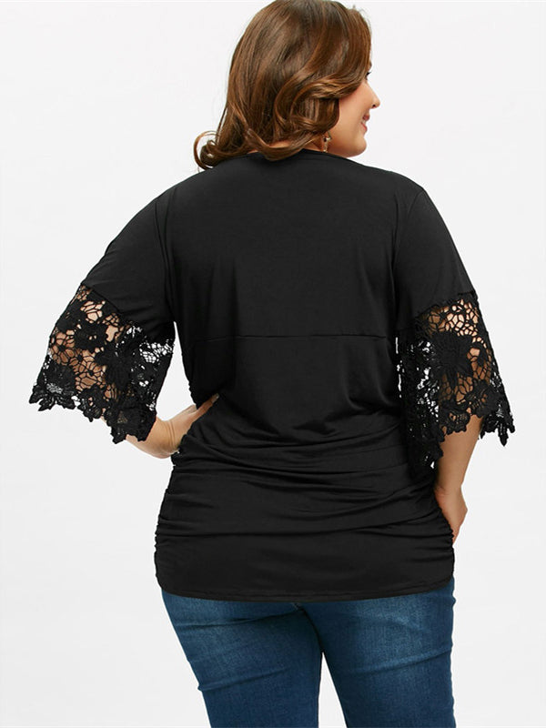 MAJICA PLUS SIZE GRYTTA črna