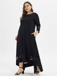 <tc>Elegantiška plius dydžio suknelė Myra juoda</tc>