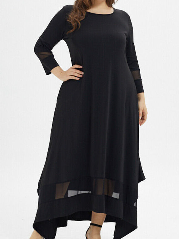 <tc>Elegantné plus size šaty Myra čierne</tc>