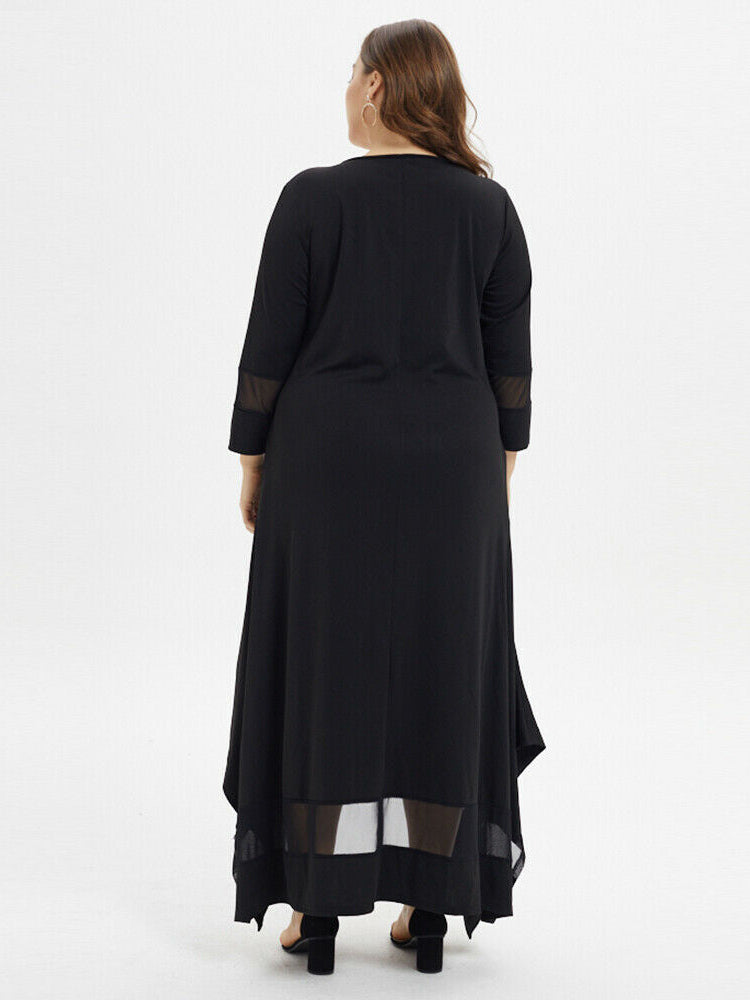 <tc>Elegantiška plius dydžio suknelė Myra juoda</tc>