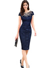 ELEGANT LACE DRESS MYREE blue