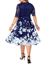 PLUS SIZE DRESS KORNELIA dark blue