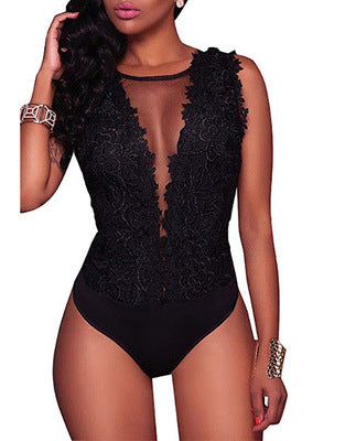 V-NECK BODYSUIT GELSEY black-XL