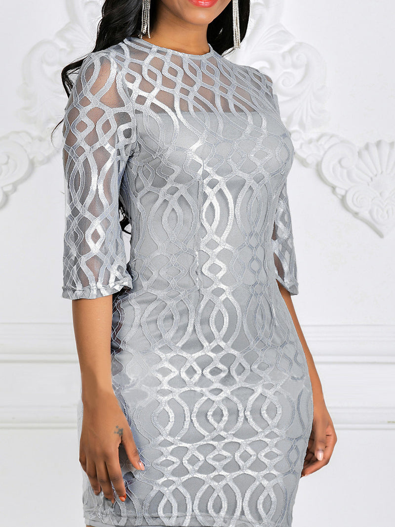 <tc>Elegantna obleka Kestrel srebrna</tc>