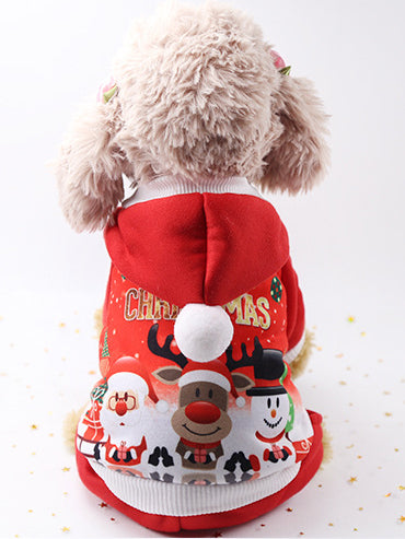 CHRISTMAS DOG SWEATER CLARISA red