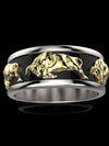 RING TAURUS BRAYON silver and gold