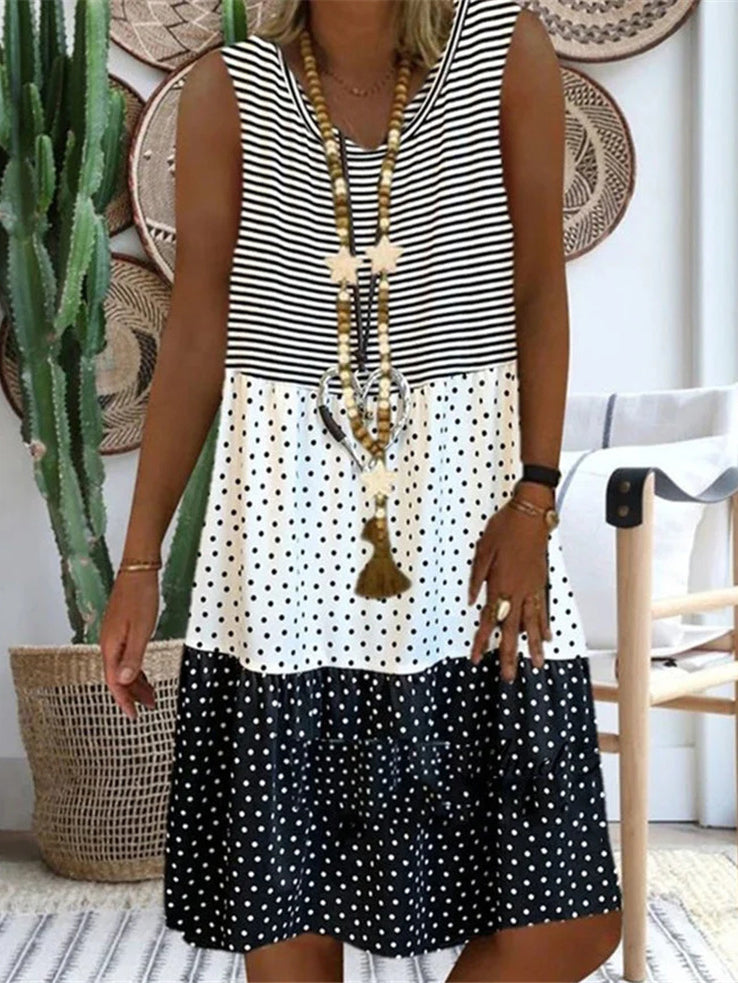 SUMMER DRESS CHIANTI black and white