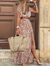 MAXI SUMMER DRESS WITH BELT MAIA multicolored