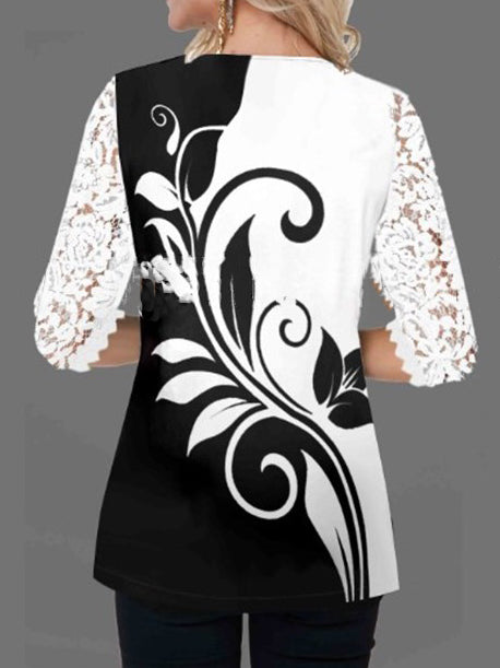 <tc>Elegantna majica Fionola bela in črna</tc>