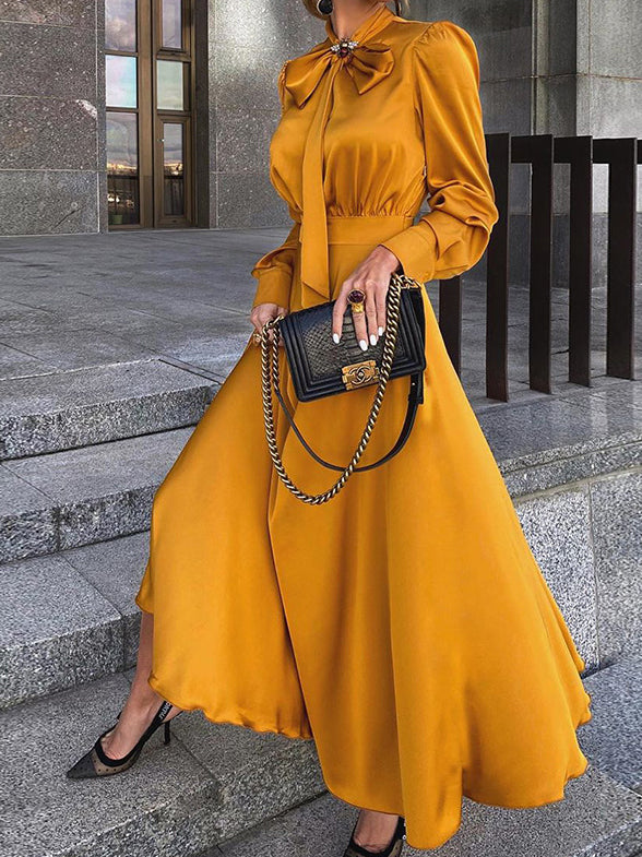 <tc>Elegantiška suknelė Diella geltona</tc>