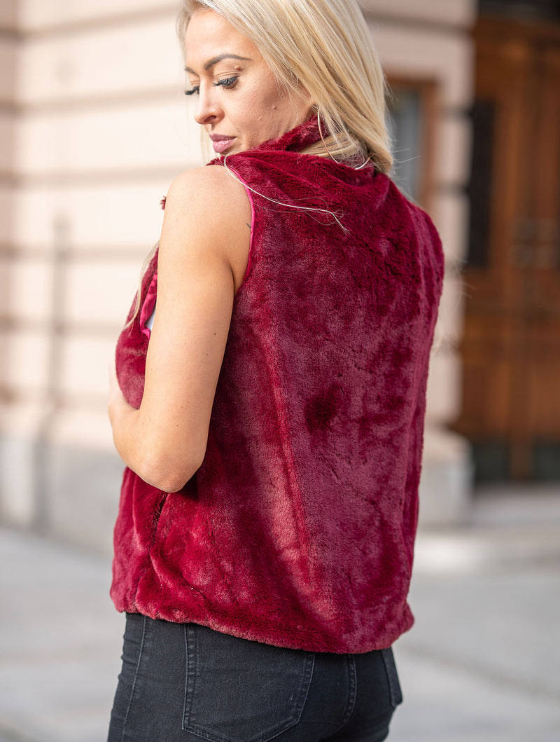 PLUSH VEST NORMIE red