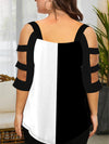 <tc>Elegantiški plius dydžio marškiniai Amilia juodai balti</tc>