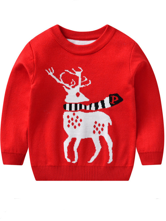 KID'S PULLOVER CARESSE red