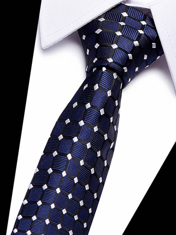 <tc>3x kravata Chess: temno modra, svetlo modra, črna</tc>