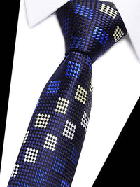 <tc>3-jų vnt. kaklaraiščių rinkinys Chess mėlynas, juodas, šviesiai pilkas</tc>