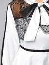 ELEGANT DRESS ANANA white and black