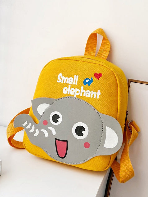 KID'S BACKPACK CIARRA WITH ELEPHANT yellow