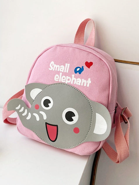 KID'S BACKPACK CIARRA WITH ELEPHANT pink