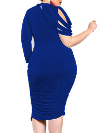 PLUS SIZE ELEGANT DRESS GEONNA blue